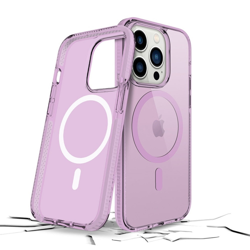 Prodigee Safetee Neo + Mag - Σκληρή Ανθεκτική Ημιδιάφανη Θήκη MagSafe - Apple iPhone 14 Pro - Lilac (IPH14P-6.1-NEOM-LILA)
