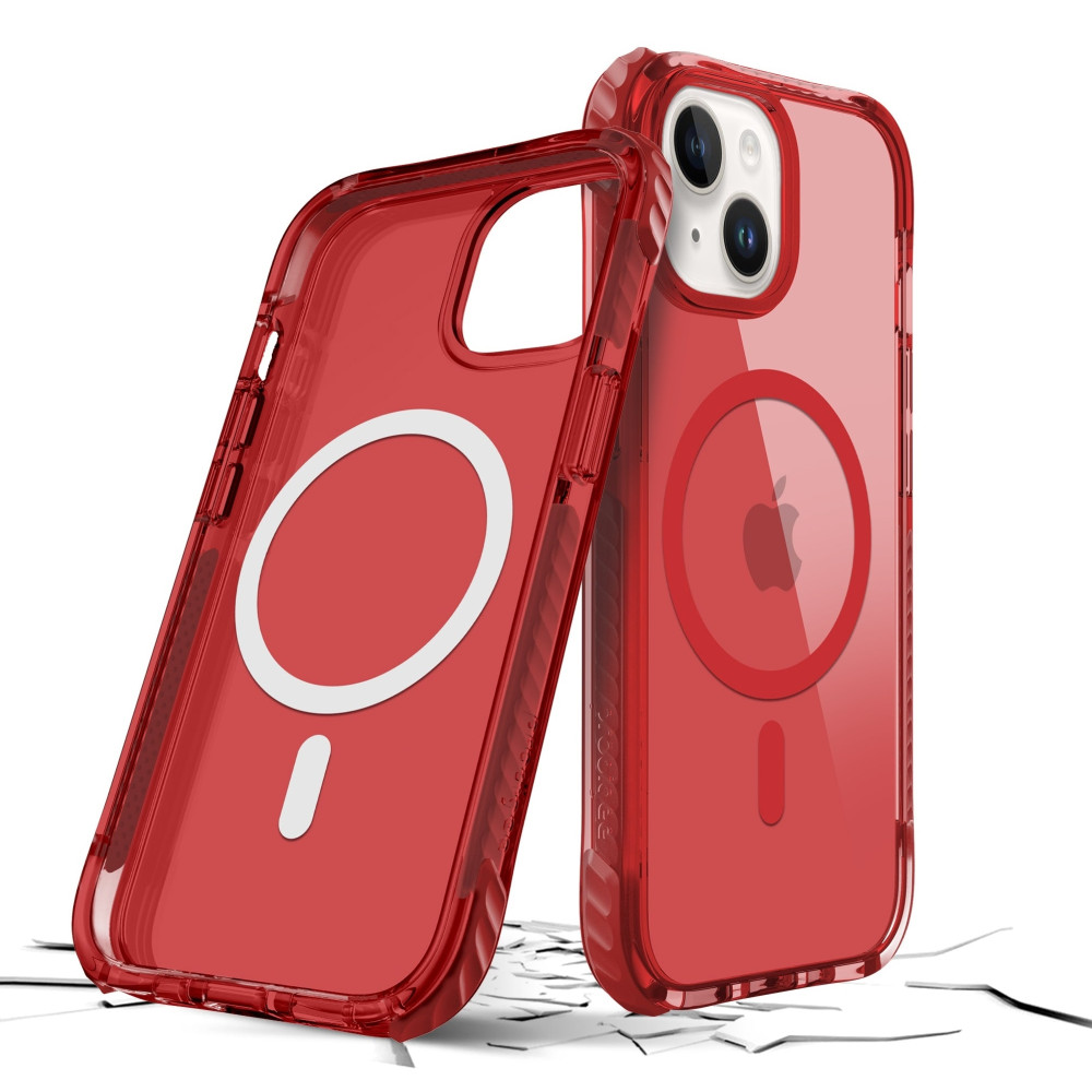 Prodigee Safetee Neo + Mag - Σκληρή Ανθεκτική Ημιδιάφανη Θήκη MagSafe - Apple iPhone 15 - Ruby (IPH15-6.1-NEOM-RBY)