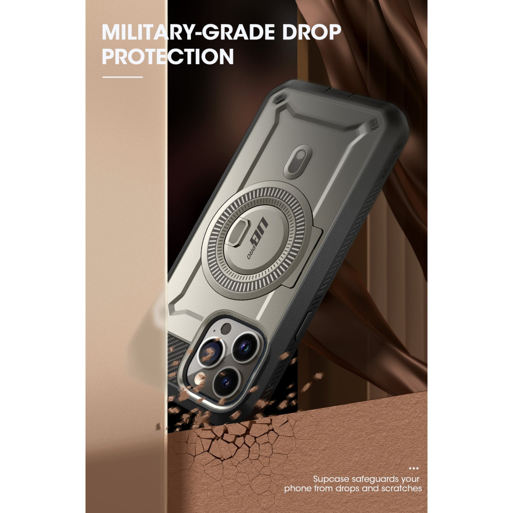 Supcase Unicorn Beetle Pro Mag - Ανθεκτική Θήκη MagSafe - Apple iPhone 15 Pro - Titan Gray (843439138582)