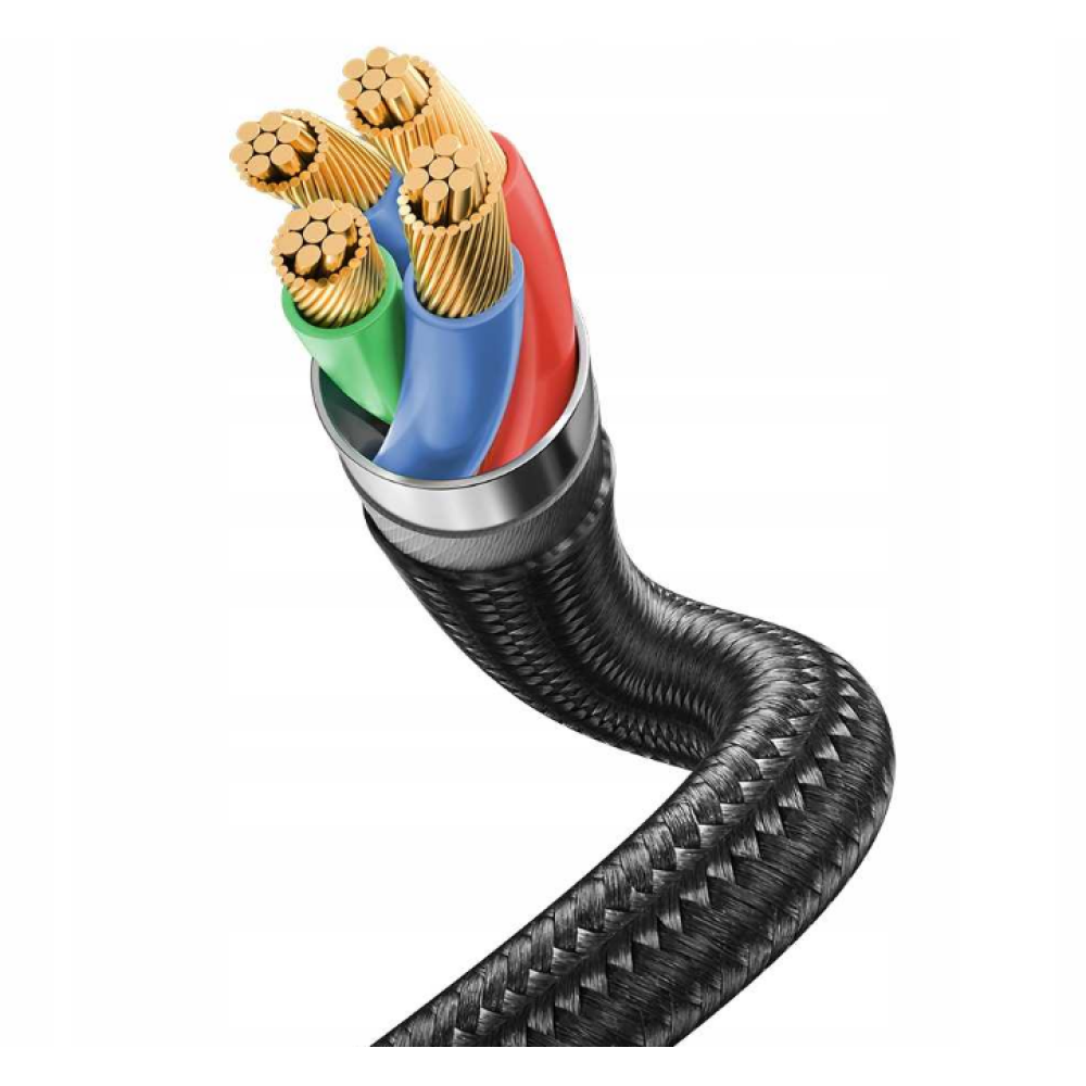 Spacecase USB-C Cable - Καλώδιο Φόρτισης και Μεταφοράς Δεδομένων USB-A σε Type-C - 100cm - 3A - Black (5905719072537)