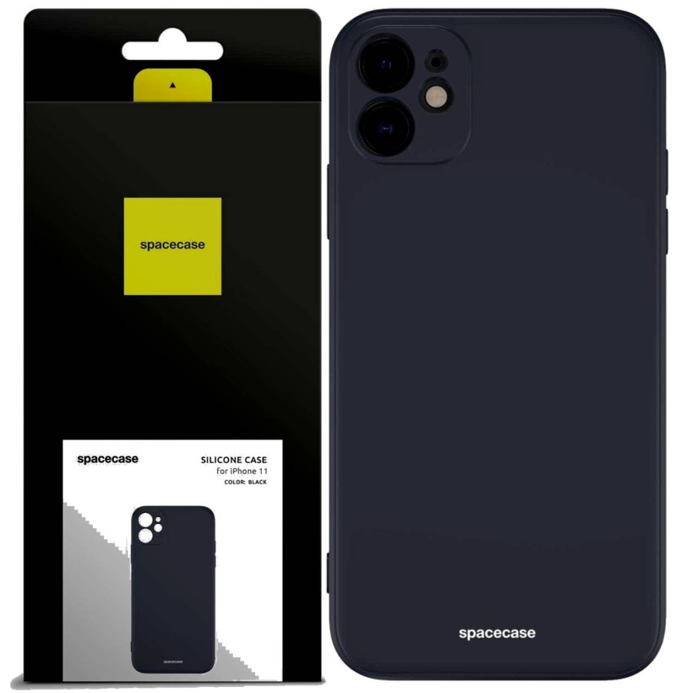 Spacecase Silicone Case - Θήκη Σιλικόνης Apple iPhone 11 - Black (5905123440304)