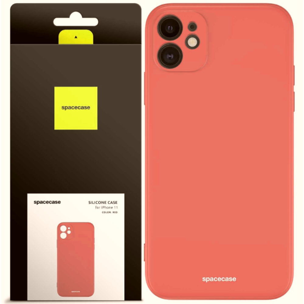 Spacecase Silicone Case - Θήκη Σιλικόνης Apple iPhone 11 - Red (5905123440366)
