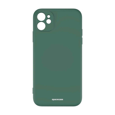 Spacecase Silicone Case - Θήκη Σιλικόνης Apple iPhone 11 - Dark Green (5905123440335)