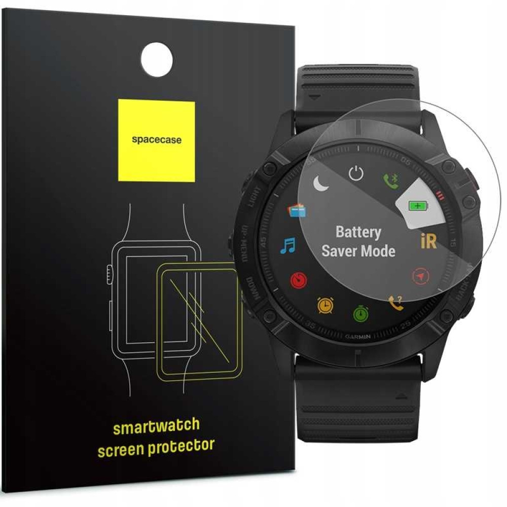 Spacecase Smartwatch Tempered Glass 2.5D - Αντιχαρακτικό Γυαλί Προστασίας Οθόνης Garmin Fenix 6X / 6X Pro - Clear (5905719015220)
