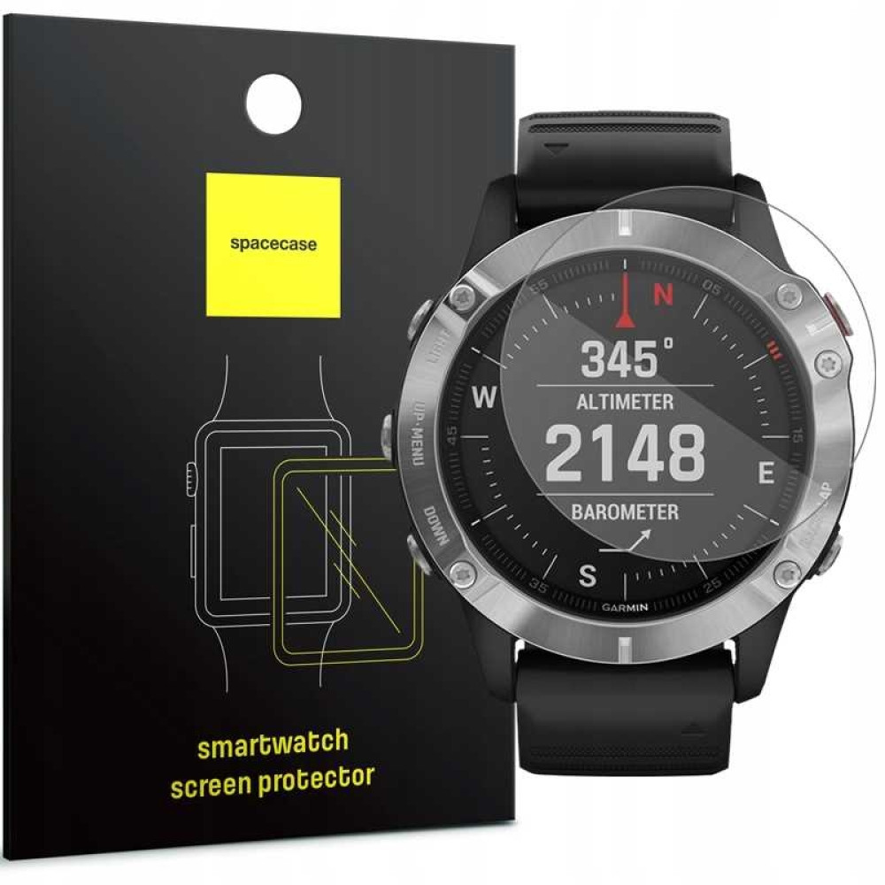 Spacecase Smartwatch Tempered Glass 2.5D - Αντιχαρακτικό Γυαλί Προστασίας Οθόνης Garmin Fenix 6 / 6 Pro - Clear (5905719015237)