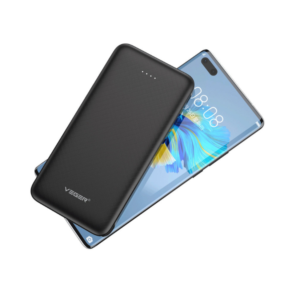 Veger PowerBank A10 - Φορητή Μπαταρία Φόρτισης με 2 x USB-Α - 10.000mAh - Black (W1065)