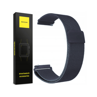 Spacecase Milanese - Universal Μεταλλικό Λουράκι για Smartwatches (20mm) από Ανοξείδωτο Ατσάλι - Navy Blue (5903943240708)