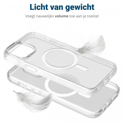 Θήκη Apple iPhone 15 Pro Max - HappyCase Shockproof Διάφανη Σκληρή με MagSafe - Transparent (8719246419720)