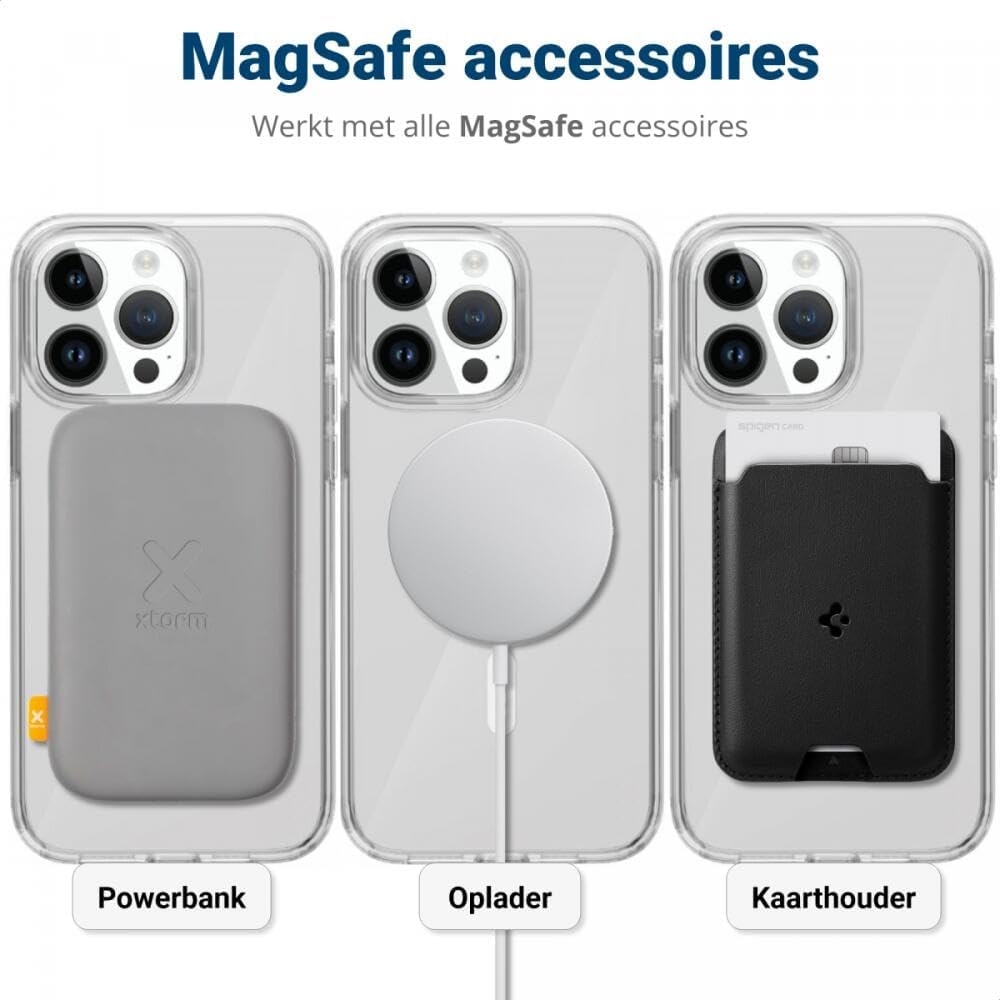 Θήκη Apple iPhone 15 Pro Max - HappyCase Shockproof Διάφανη Σκληρή με MagSafe - Transparent (8719246419720)