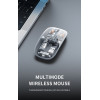 Recci RCS-M01 Space Capsule Multimode Wireless Mouse - Ασύρματο Διάφανο Ποντίκι - Grey (6955482525203)