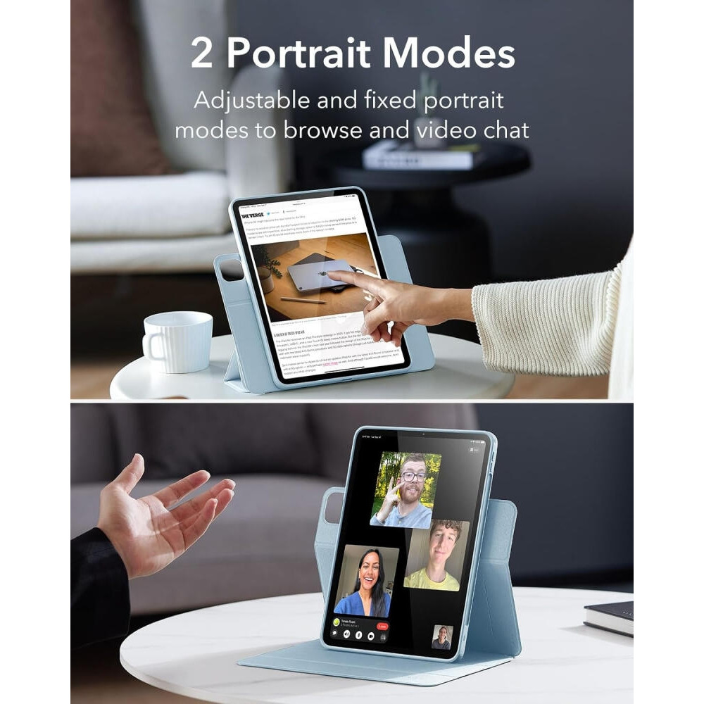 ESR Rebound Hybrid 360 Θήκη Apple iPad Air 7 2025 11" / Air 6 2024 11" / Air 5 2022 10.9" / Air 4 2020 10.9" με Υποδοχή Apple Pencil - Sky Blue (4894240194607)