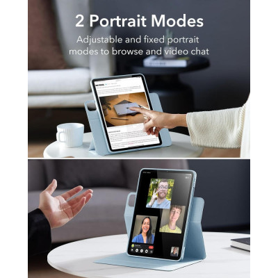 ESR Rebound Hybrid 360 Θήκη Apple iPad Air 7 2025 11" / Air 6 2024 11" / Air 5 2022 10.9" / Air 4 2020 10.9" με Υποδοχή Apple Pencil - Sky Blue (4894240194607)