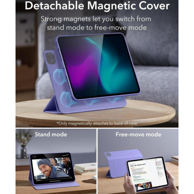Μαγνητική Θήκη με Υποδοχή Apple Pencil - Apple iPad Pro 11" 2025 / 2024 - ESR Rebound Hybrid 360 - Lavender (4894240193624)