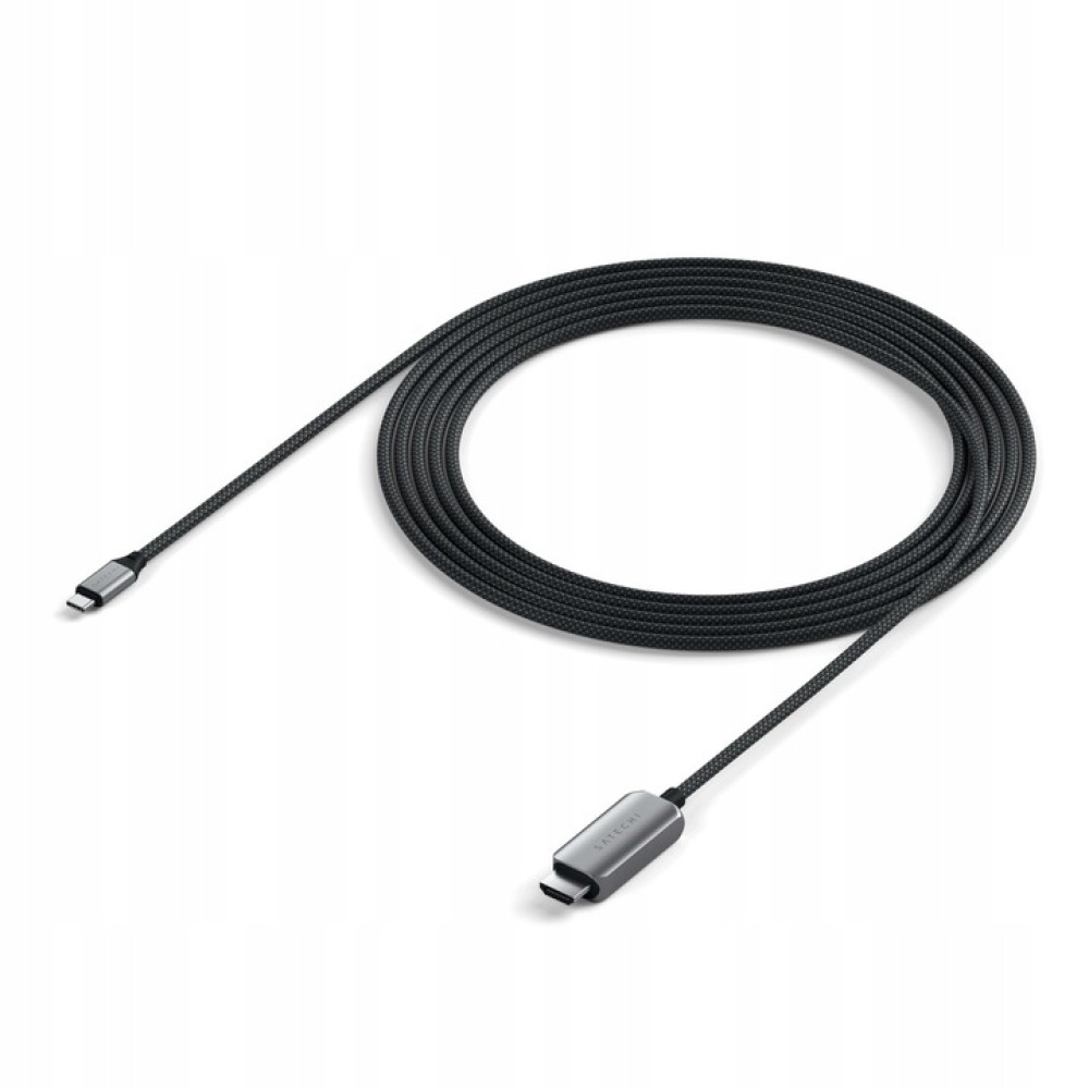 Satechi USB-C To HDMI 2.1 8K Cable - Καλώδιο Type-C (male) σε HDMI 2.1 8K (male) - 200cm - Space Grey (ST-YH8KCM)