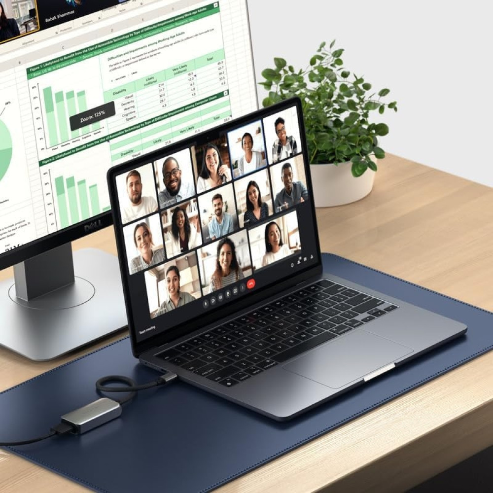 Satechi USB-C To HDMI 2.1 8K Adapter - Αντάπτορας Type-C (male) σε HDMI 2.1 8K (female) - 20cm - Space Grey (ST-AC8KHM)