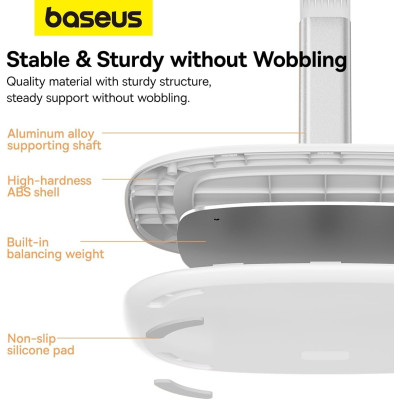 Baseus Seashell Series Dual Support - Ρυθμιζόμενη Βάση για Tablet & Μαγνητική MagSafe Βάση για Smartphone / iPhone - White (B10451501211-00)