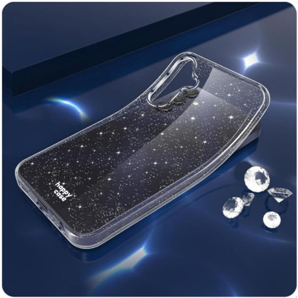 Διάφανη Θήκη Σιλικόνης - Samsung Galaxy A55 - HappyCase - Glitter Print (8719246449673)