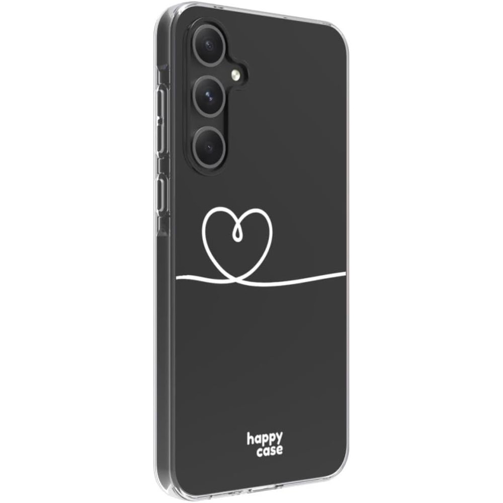 Διάφανη Θήκη Σιλικόνης - Samsung Galaxy A55 - HappyCase - Heart Print (8719246449680)