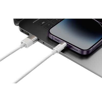 Baseus 3 in 1 StarSpeed Series - Καλώδιο Φόρτισης και Μεταφοράς Δεδομένων USB-A σε Lightning / Type-C / MicroUSB - 120cm - 3.5A - White (CAXS000002)