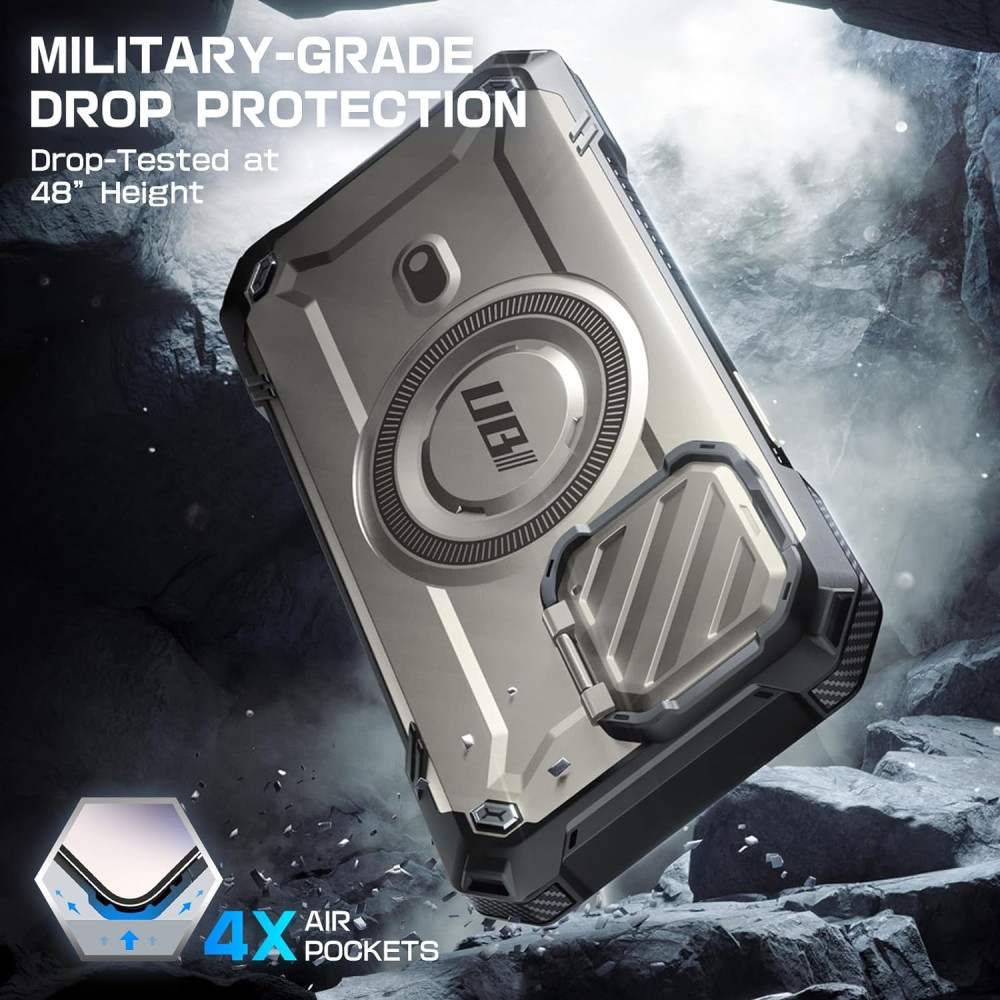 Θήκη Apple iPhone 15 Pro Max - Supcase Unicorn Beetle XT Mag Ανθεκτική MagSafe με Μεταλλικό Κάλυμμα για την Κάμερα - Titan Gray (843439137172)