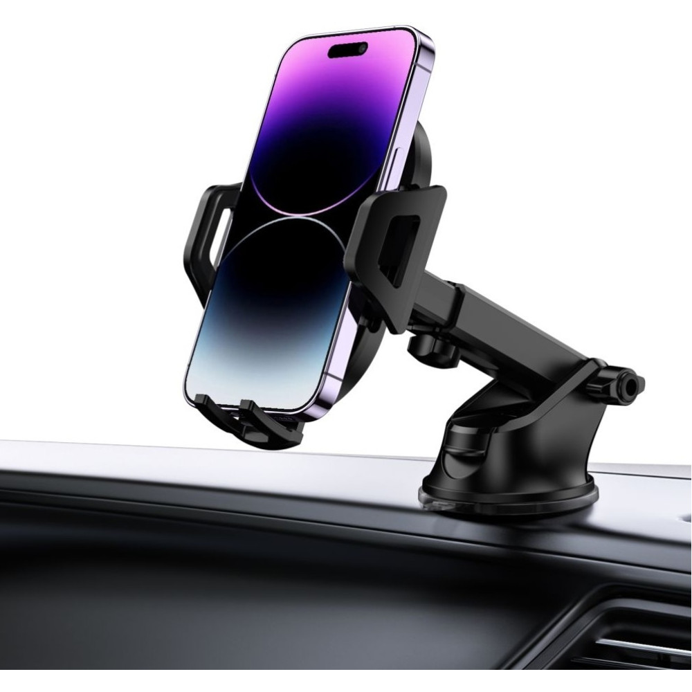 Tech-Protect V5 2in1 Dash & Vent Car Mount - Universal Βάση Κινητών με Βεντούζα & Ρυθμιζόμενο Βραχίονα για Ταμπλό / Παρμπρίζ & Αεραγωγούς Αυτοκινήτου - Black (9490713933909)