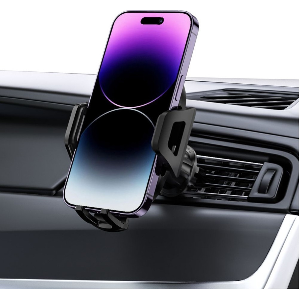 Tech-Protect V5 2in1 Dash & Vent Car Mount - Universal Βάση Κινητών με Βεντούζα & Ρυθμιζόμενο Βραχίονα για Ταμπλό / Παρμπρίζ & Αεραγωγούς Αυτοκινήτου - Black (9490713933909)