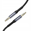Recci RDS-A28 Audio Cable - Καλώδιο Ήχου AUX Mini Jack 3.5mm (Male) σε AUX Mini Jack 3.5mm (Male) - 120cm - Black (6955482525005)