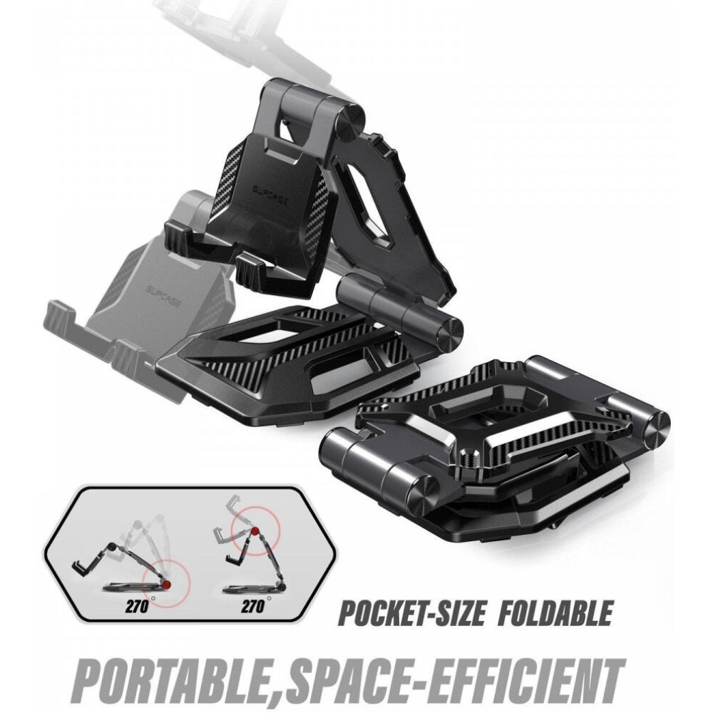 Supcase Multi Angle Heavy Duty Stand - Ανθεκτική Ρυθμιζόμενη & Αναδιπλούμενη Βάση από Αλουμίνιο για Smartphones / Tablets έως 13" - Black (843439106734)