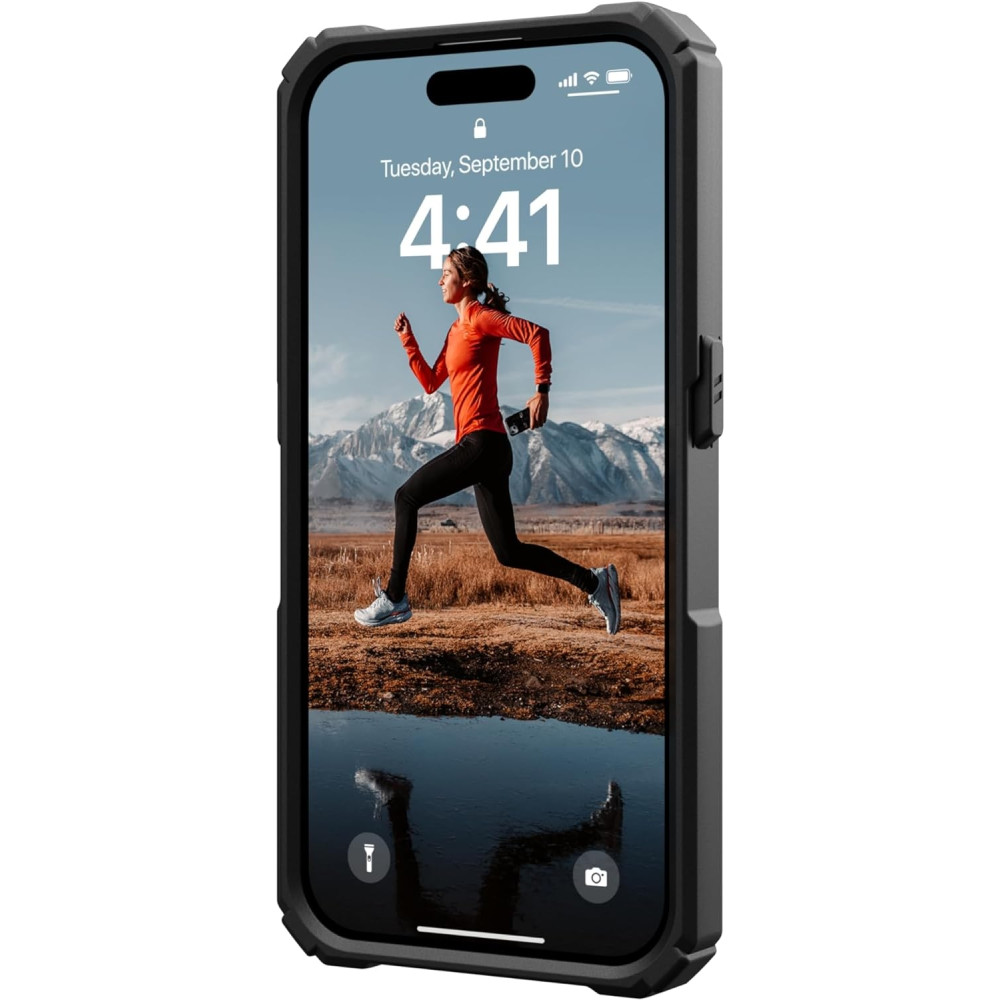 UAG Plasma XTE - Ανθεκτική Θήκη MagSafe με Kickstand - Apple iPhone 15 Pro - Black / Orange (114442114097)