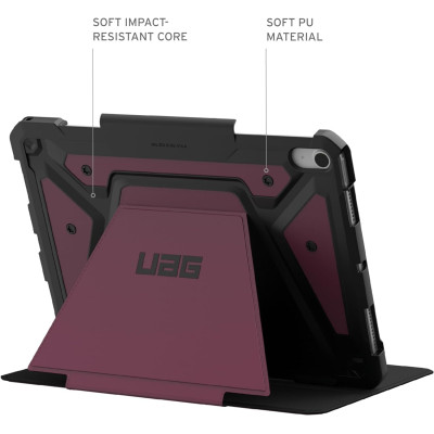 UAG Metropolis SE - Flip Ανθεκτική Θήκη με Υποδοχή για Apple Pencil - Apple iPad Air 7 2025 11" / Air 6 2024 11" / Air 5 2022 10.9" / Air 4 2020 10.9" - Bordeaux (124473119049)