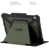 UAG Metropolis SE - Flip Ανθεκτική Θήκη με Υποδοχή για Apple Pencil - Apple iPad Air 7 2025 11" / iPad Air 6 2024 11" / Air 5 2022 10.9" / Air 4 2020 10.9" - Olive (124473117272)