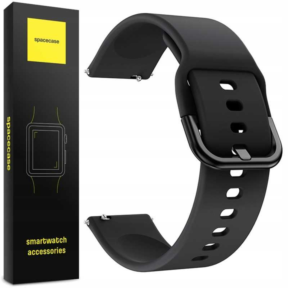 Spacecase Silicone Band - Universal Λουράκι Σιλικόνης για Smartwatches (20mm) - Black (5903943240418)