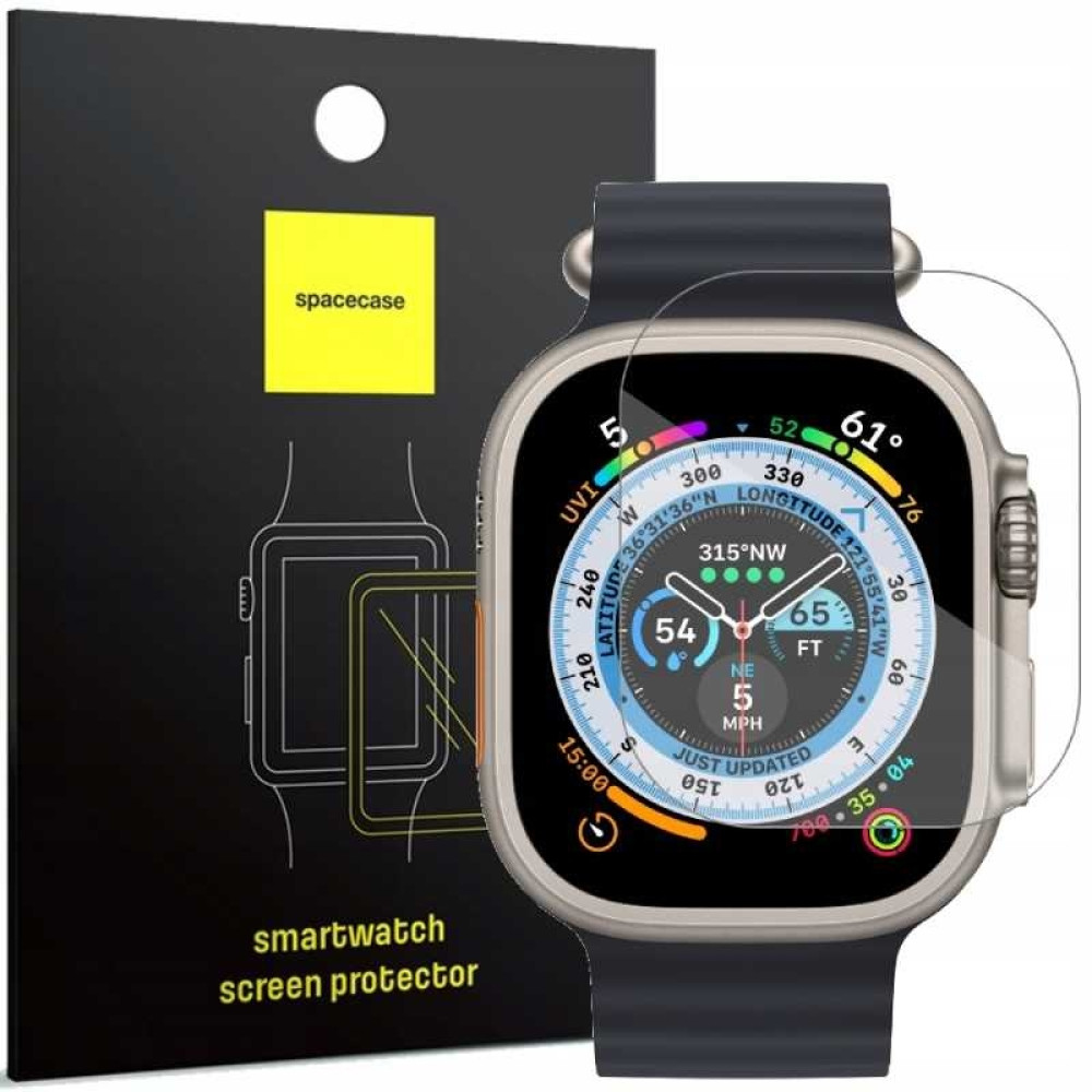 Spacecase Smartwatch Tempered Glass 2.5D - Αντιχαρακτικό Γυαλί Προστασίας Οθόνης Apple Watch Ultra 3 / Ultra 2 / Ultra 1 49mm - Clear (5905123440854)