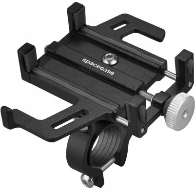 Spacecase Universal Bike Phone Holder BH01 - Μεταλλική Βάση Στήριξης Ποδηλάτου / Μηχανής / Scooter για Smartphones / Κινητά 4.7" - 7" - Black (5905719109486)