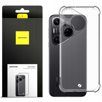 Διάφανη Θήκη Σιλικόνης - Huawei Pura 70 Pro - Spacecase Anti-Shock - 1mm - Clear (5905719110246)
