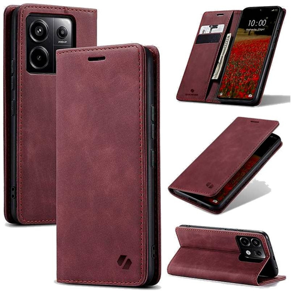 Θήκη Πορτοφόλι - Xiaomi Redmi Note 13 Pro 5G / Poco X6 - Spacecase Wallet - Red (5905719108106)