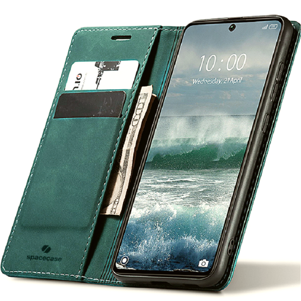 Θήκη Πορτοφόλι - Xiaomi Redmi Note 13 Pro 5G / Poco X6 - Spacecase Wallet - Green (5905719108090)