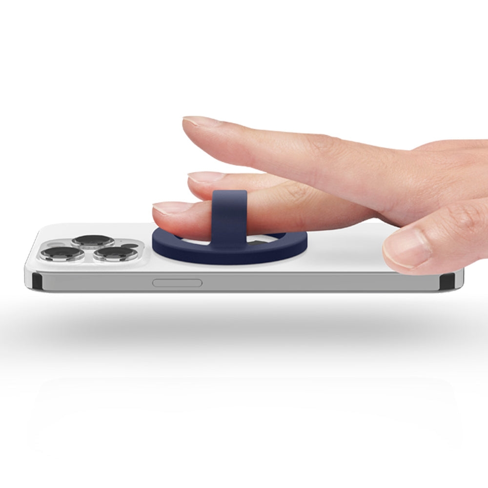 Caseology Nano Pop Silicone MagSafe Holder - Μαγνητικό MagSafe Στήριγμα Δακτύλου / Finger Grip / Holder Σιλικόνης για iPhone - Blueberry Navy (AFA07059)