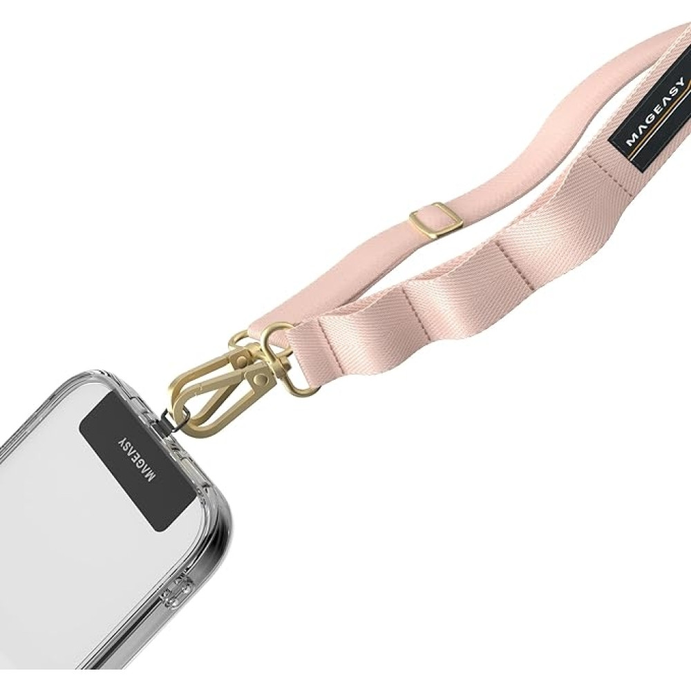 SwitchEasy MagEasy Sling Strap & Strap Card 20mm - Αποσπώμενο Λουράκι Λαιμού για Θήκες Κινητών iPhone - Blossom Pink (MPHIPH159BP23)