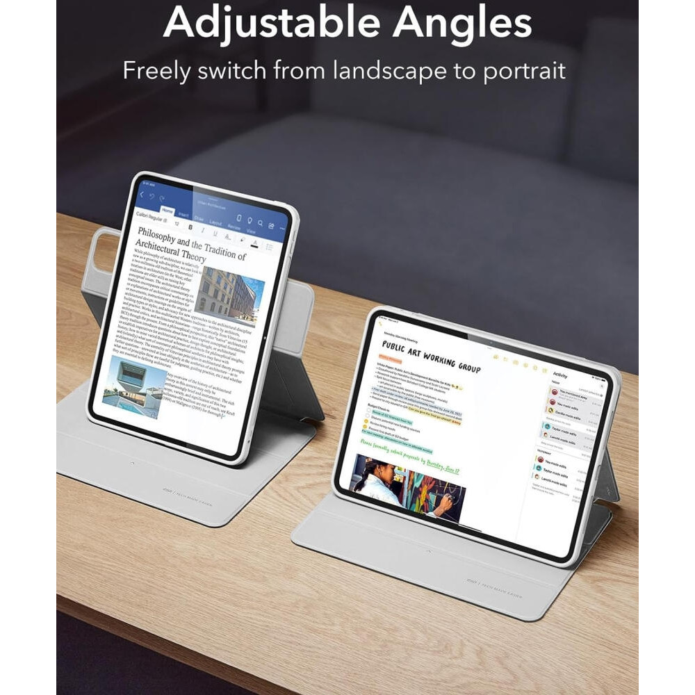 Μαγνητική Θήκη με Υποδοχή Apple Pencil - Apple iPad Pro 11" 2025 / 2024 - ESR Rebound Hybrid 360 - Brilliant White (4894240191354)