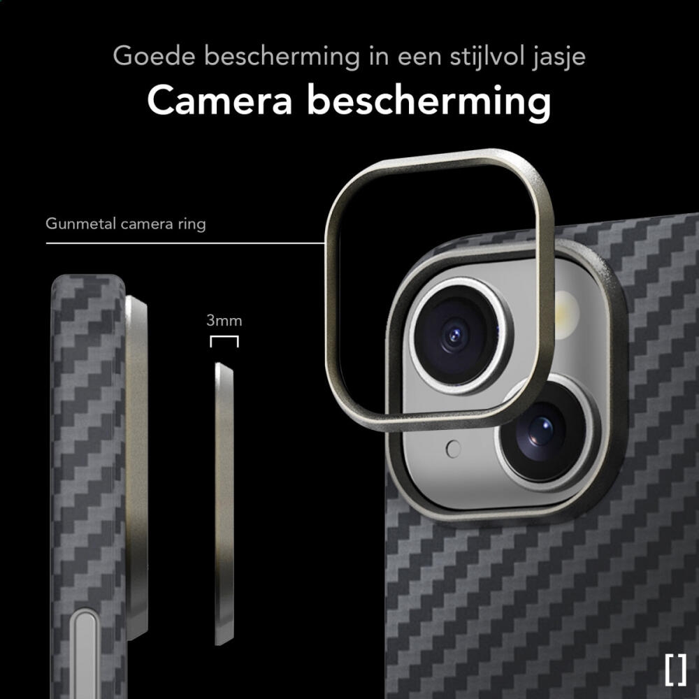 Nekit Fiber - Σκληρή MagSafe Θήκη Aramid Fiber - Apple iPhone 14 - 1mm - 1500D Kevlar - Black (8719246451942)