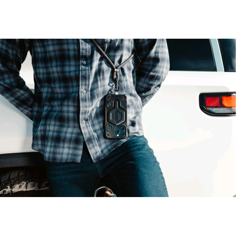 UAG Civilian Crossbody Thick Lanyard - Αποσπώμενο Λουράκι Λαιμού για Θήκες Κινητών / Smartphones - 10mm - Graphite / Black (964371113240)