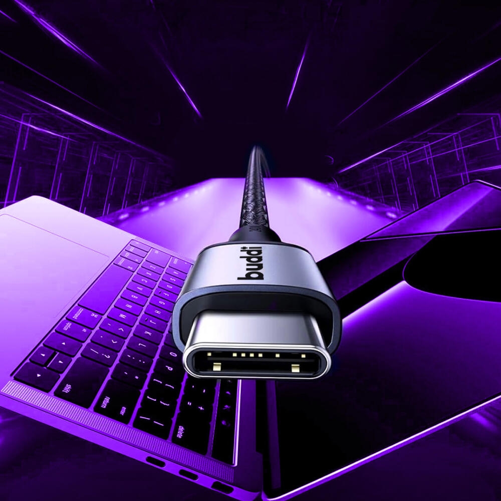 Buddi Flex - Καλώδιο Φόρτισης και Μεταφοράς Δεδομένων USB-A σε Type-C - 100cm - 12W - Black - 5 Έτη Εγγύηση (8719246446030)