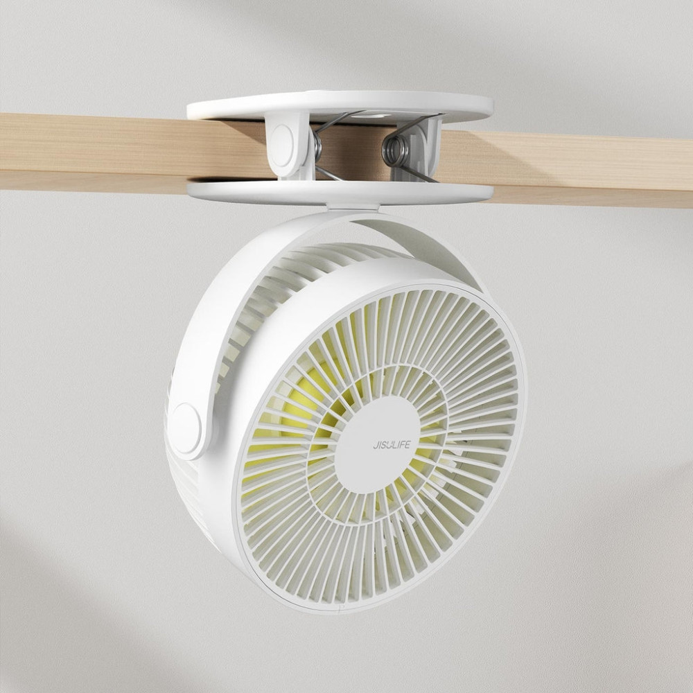 JisuLife Mini Clip Fan Life1 - Φορητό Επαναφορτιζόμενο Ανεμιστηράκι Γραφείου με Κλιπ Συγκράτησης - 4000mAh - White (6975061532811)
