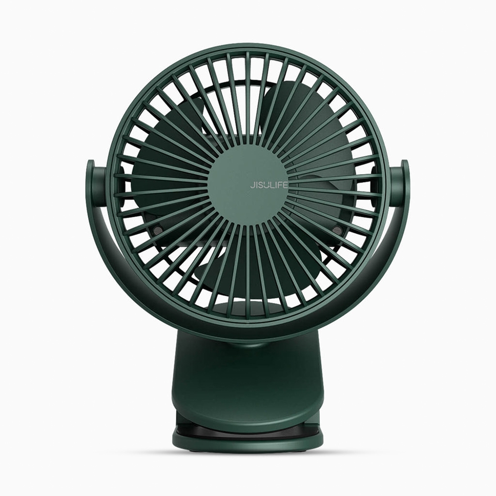 JisuLife Mini Clip Fan Life1 - Φορητό Επαναφορτιζόμενο Ανεμιστηράκι Γραφείου με Κλιπ Συγκράτησης - 4000mAh - Dark Green (6972154732059)