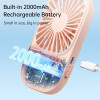 JisuLife Handheld Fan Life2 - Φορητό Επαναφορτιζόμενο Ανεμιστηράκι Χειρός / Γραφείου με KickStand & Λουράκι Λαιμού - 2000mAh - Pink (6975061532255)