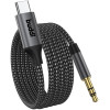 Buddi Flex - Καλώδιο Ήχου Type-C (Male) σε AUX Jack 3.5mm (Male) με DAC Τσιπ - 100cm - 5 Έτη Εγγύηση - Black (8719246449000)