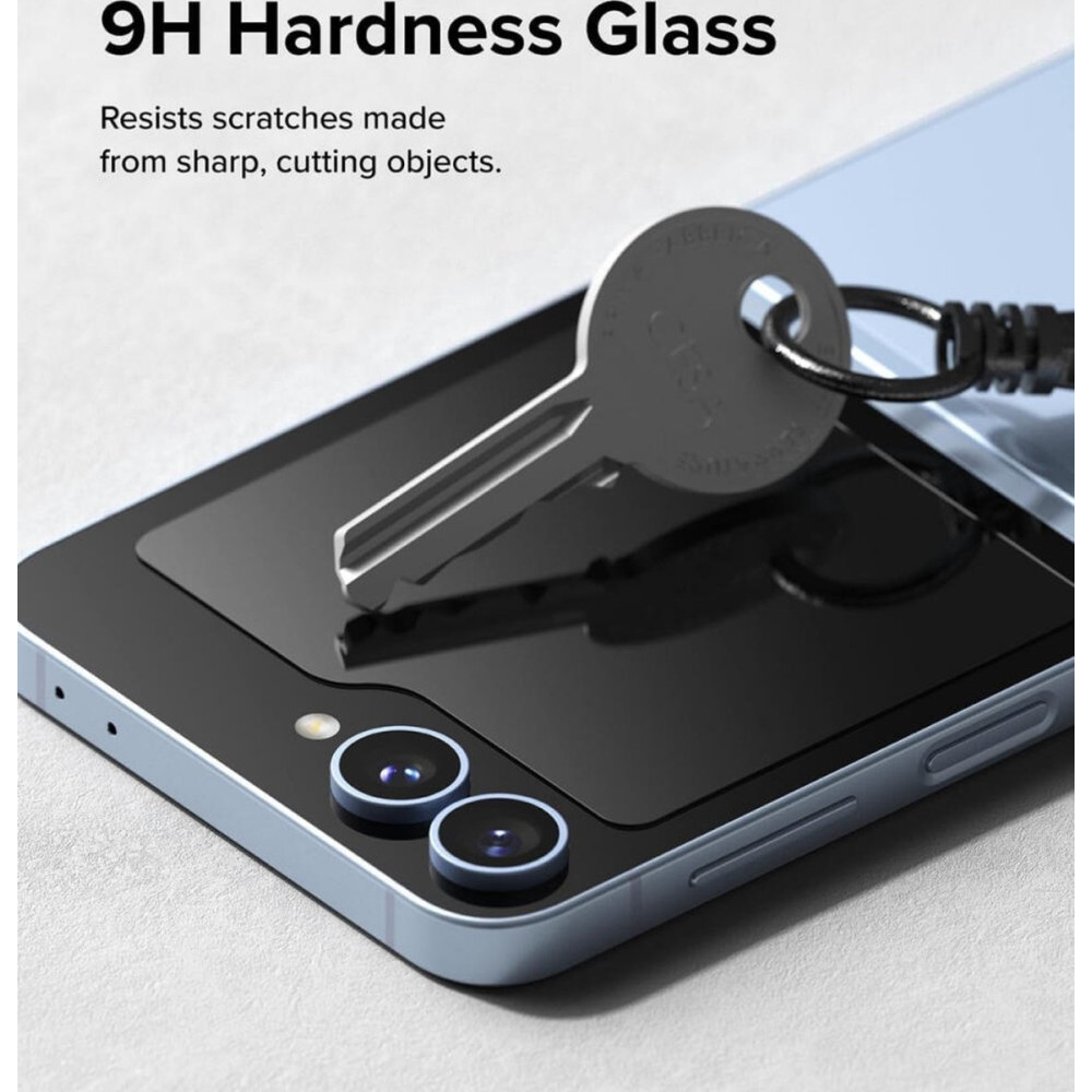 Αντιχαρακτικό Προστατευτικό Γυαλί Εξωτερικής Οθόνης - Samsung Galaxy Z Flip7 FE / Z Flip6 - Ringke Cover Display Tempered Glass - 2 Τεμάχια - Clear (8809961787058)