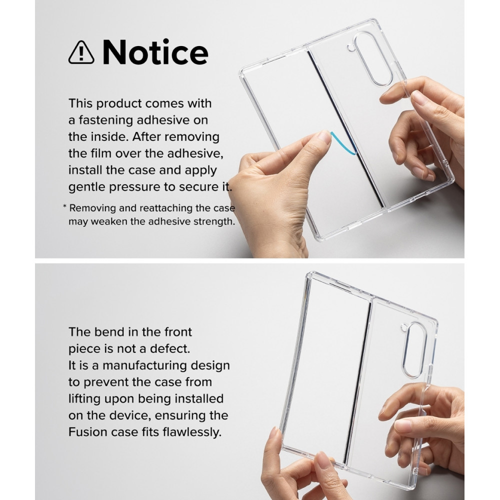 Σκληρή Ανθεκτική Διάφανη Θήκη με TPU Bumper - Samsung Galaxy Z Fold6 - Ringke Fusion - Clear (8809961786945)