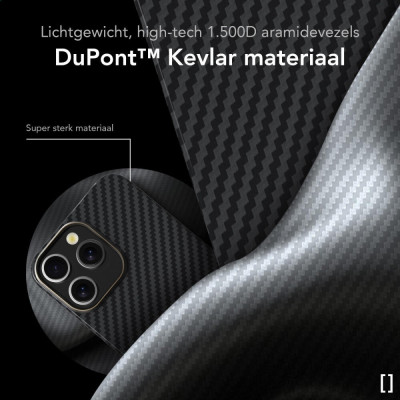 Nekit Fiber - Σκληρή MagSafe Θήκη Aramid Fiber - Apple iPhone 14 Pro Max - 1mm - 1500D Kevlar - Black (8719246451928)